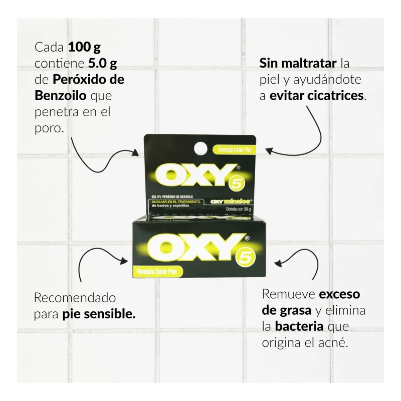 Oxy 5 Para Barros Y Espinillas Color Piel 30g Piel