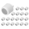 sourcing map 20 Pcs PVC Pipe Male Thread Plug 1/2"