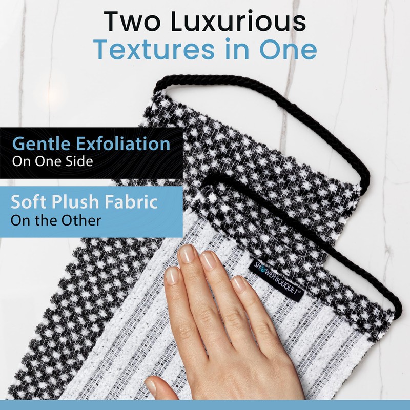 Japanese Exfoliating Washcloth Back & Body 2-Pack by Shower Bouquet: