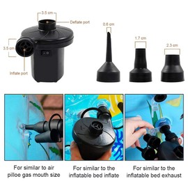 Electric Air Pump, Air Mattress Pump for Inflatable Couch Bed Pool Boat Raft Toys Swimming Ring, Portable Quick Inflator/Deflator Air Pump with 3 Nozzles, AC 110V