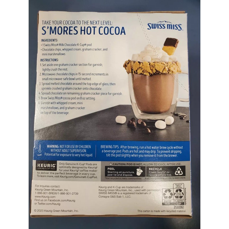 Swiss Miss Milk Chocolate Hot Cocoa K-Cups, 22 Count In