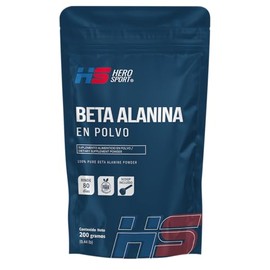 Hero Sports 100% Beta Alanina 200g. Presentación en Polvo, 2.5g por Porción, Cuchara Medidora Incluída dentro del empaque, 80 Porciones por Envase, casi 3 Meses de Consumo, Bottle Free.