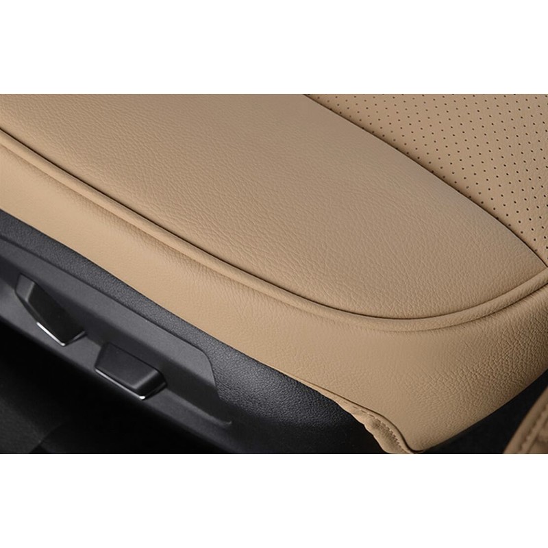 EDEALYN Front PU Leather Car Seat Cover Bottom Auto Seat