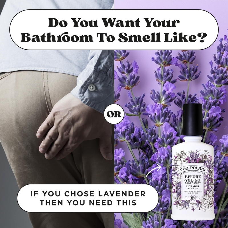 Poo-Pourri Before-You-Go 8oz Air & Toilet Freshener Lavender Vanilla Spray