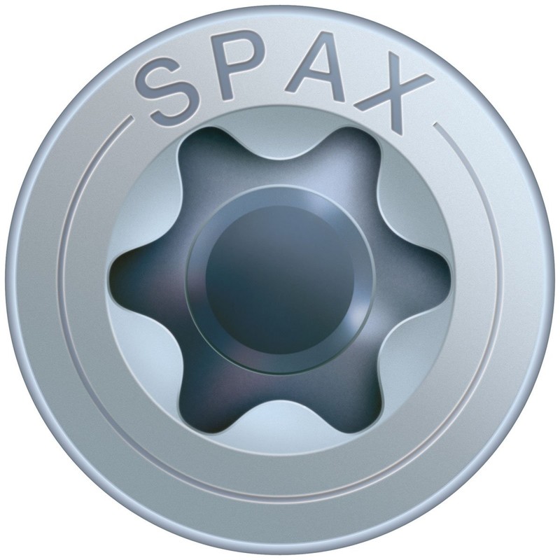Spax 4CUT 1191010350155 Universal Screw, Countersunk, T-Star Plus, Fully Threaded,