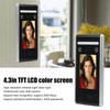 Time Clock Face Recognition Password Attendance Machine 4.3in Touchscreen Infrared