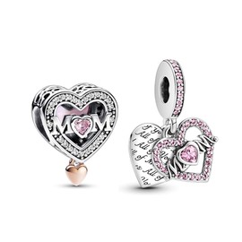 PHCLASY Mother's Day Set Charms Compatible for Bracelets and Necklaces Jewelry Women's Mother Bead 925 Sterling Silver Dangle