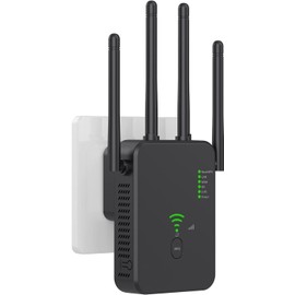WiFi Extender, 1200Mbps Wi-Fi Signal Booster Amplifier for Home Cover Up to 9800sq.ft WiFi 2.4&5GHz Dual Band Wireless Repeater, 4 Antennas 360° WiFi Amplifier, WiFi Range Extender with Ethernet