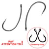 GZLCEU Pack of 18 6#/8#/10# Stainless Steel Fishing Hooks Carp