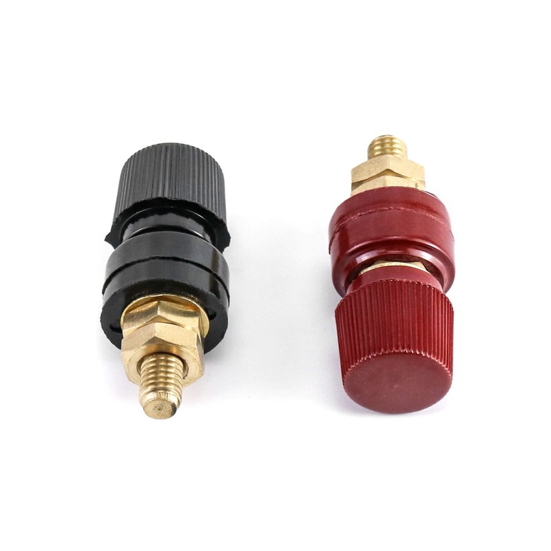 QWORK® 4 Pcs Binding Post Binding Post M8 Thread Brass