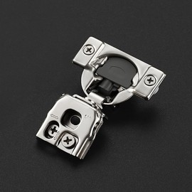 HOME EDIT 2 Pack 1 Pair 1 inch Overlay Soft Close Cabinet Hinges for Kitchen, Stainless Steel Three-Way Adjustable, Concealed Self-Closing Door Hinges