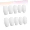 BIUDECO 24pcs White Ballerina Fake Nails French Tip Wear Nails
