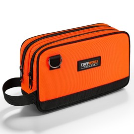 TUFFWORX Tool Bag, Dual Compartment Storage Pouch (Orange)