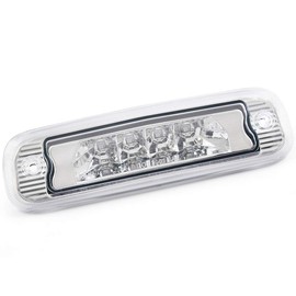 VRracing GRAND ORANGE Clear Lens Red LED Tail Light 3rd Third Brake Light Assembly Compatible with Jeep Cherokee 1997-2001 Hight Mount Rear Tail Lamps Replacement