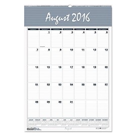 House of Doolittle 2016-2017 Monthly Wall Calendar, Academic, Bar Harbor, 12 x 17" (HOD352-17)