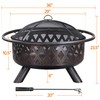Yaheetech Fire Pit 36in Outdoor Wood Burning Fire Pits Wood