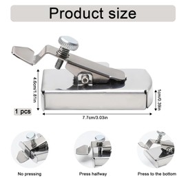 Magnetic Seam Guide, Multifunctional Anti-Curl Magnetic Gauge, Universal Sewing Machine Accessories, Magnetic Seam Guide for Sewing Machine, Sewing Machine Attachment Guide Tool (Silver, 1 Piece)