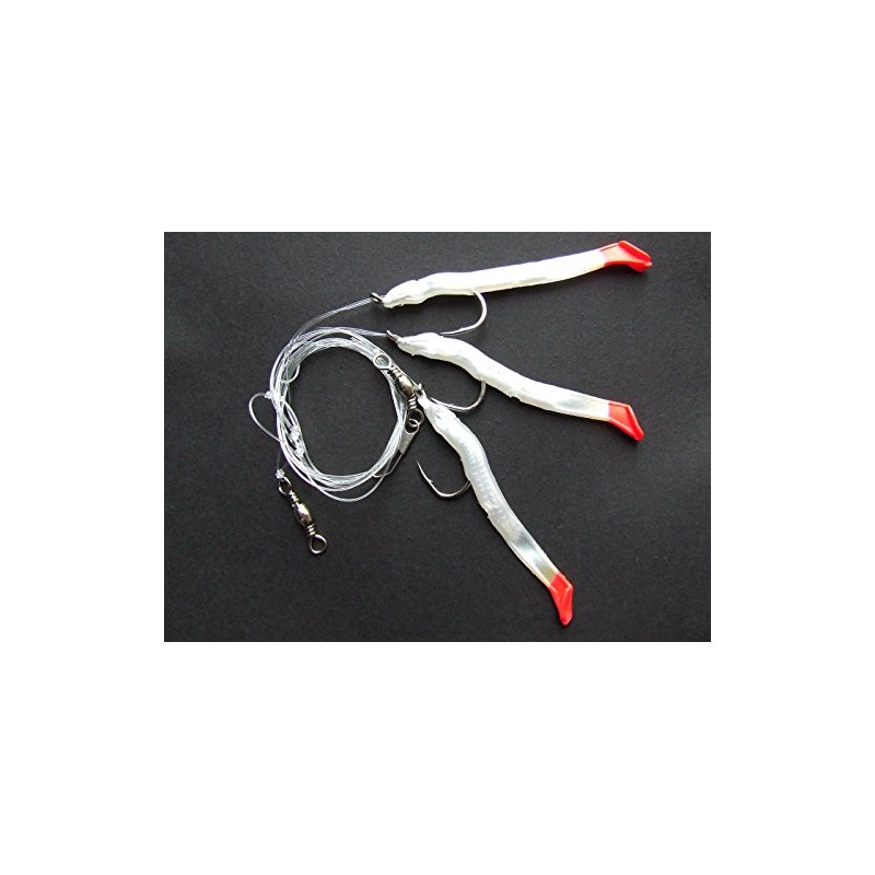 SUPER CATCH SAND EEL RIG LURE 3 x 6/0 HOOK