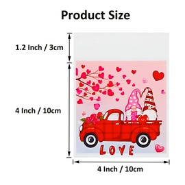 Jagrove 200PCS Cellophane Bags 4X4 Inch Clear Self Sealing Goodie Candy Cookie Snack Treat Bags for Valentine’s Day Party Supplies Bakery