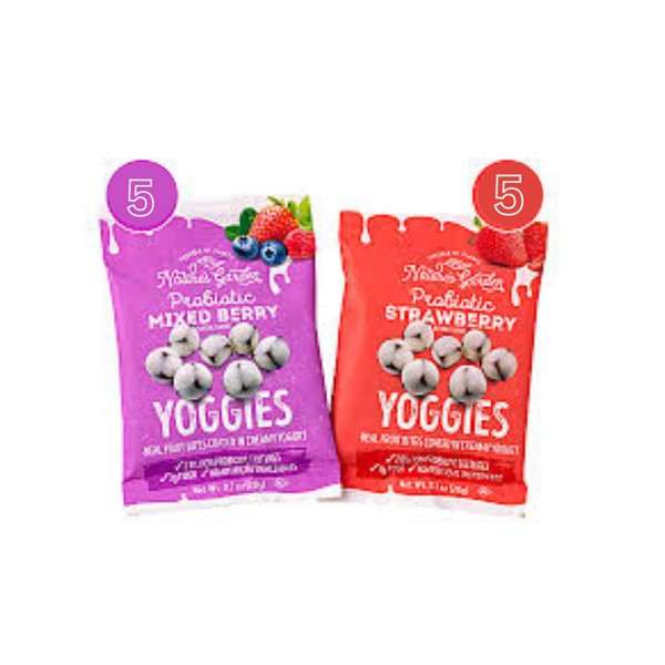 Nature's Garden Probiotic Yoggies, Mixed Berry & Strawberry, 0.7 Oz