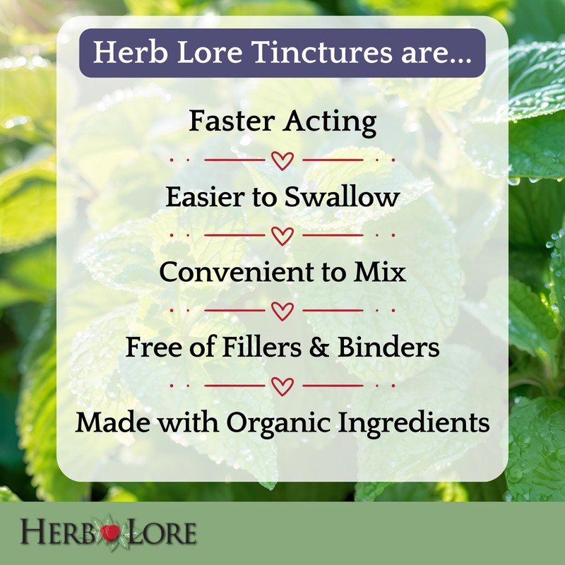 Herb Lore Relax Tincture - Organic Liquid Extract Drops with