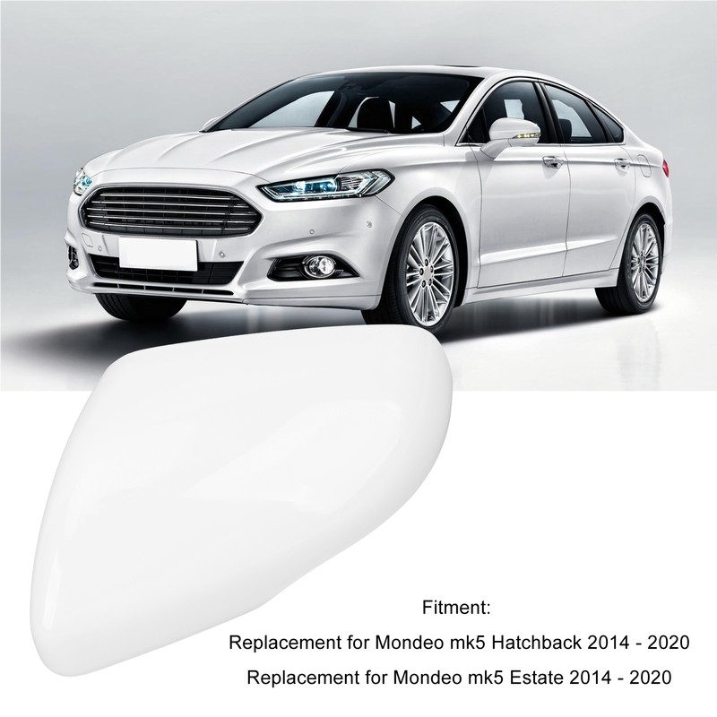 Rearview Mirror Cap White Weatherproof Wing Mirror Cover for Mondeo