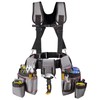 Tool Belt With Suspenders, 22 Pockets Tool Bags, Multi-Functional Adjustable