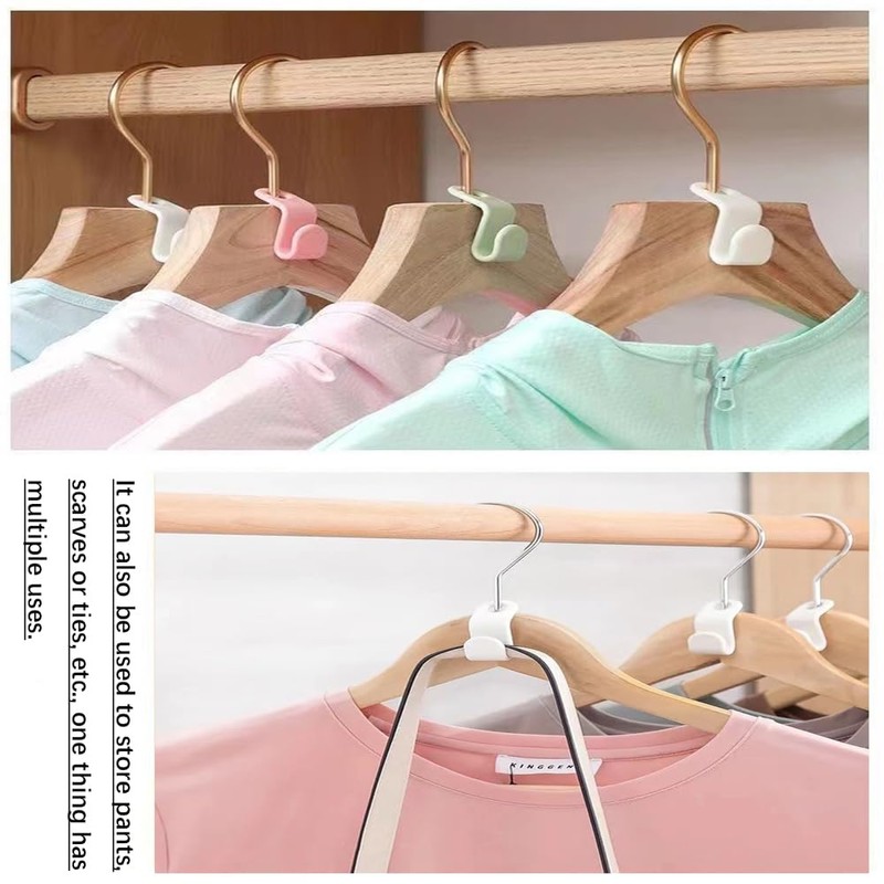 QTOETUII Clothes Hanger Connector Hooks,30Pcs Hanger Extender,Cascading Hanger Hooks,Space Saving