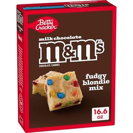 Betty Crocker Fudgy Blondie Bar Mix, with Milk Chocolate M&M'S Minis Chocolate Candies, 16.6 oz