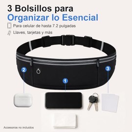 Cangurera Deportiva para Correr, Riñonera Porta Celular para Hombre y Mujer