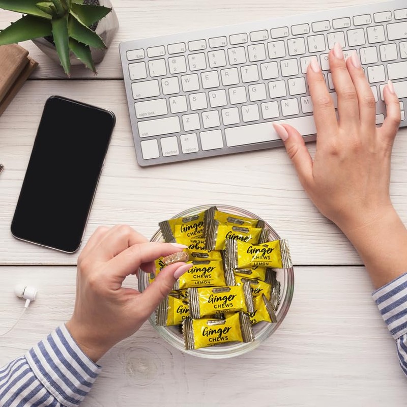 Bali's Best Ginger Chews, Zesty Lemon Flavor, 250 Pieces, 2.2