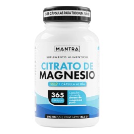 Citrato De Magnesio De 365 Cápsulas | Mantra Nutrition Sabor Sin Sabor