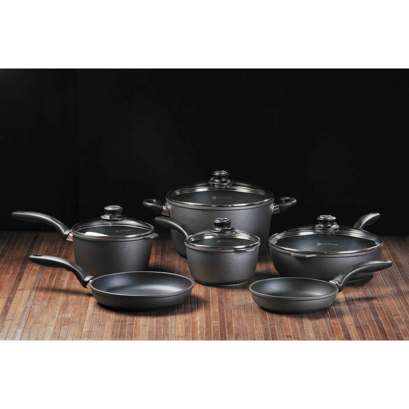 Swiss Diamond Nonstick Fry Pan with Lid - 10.25"