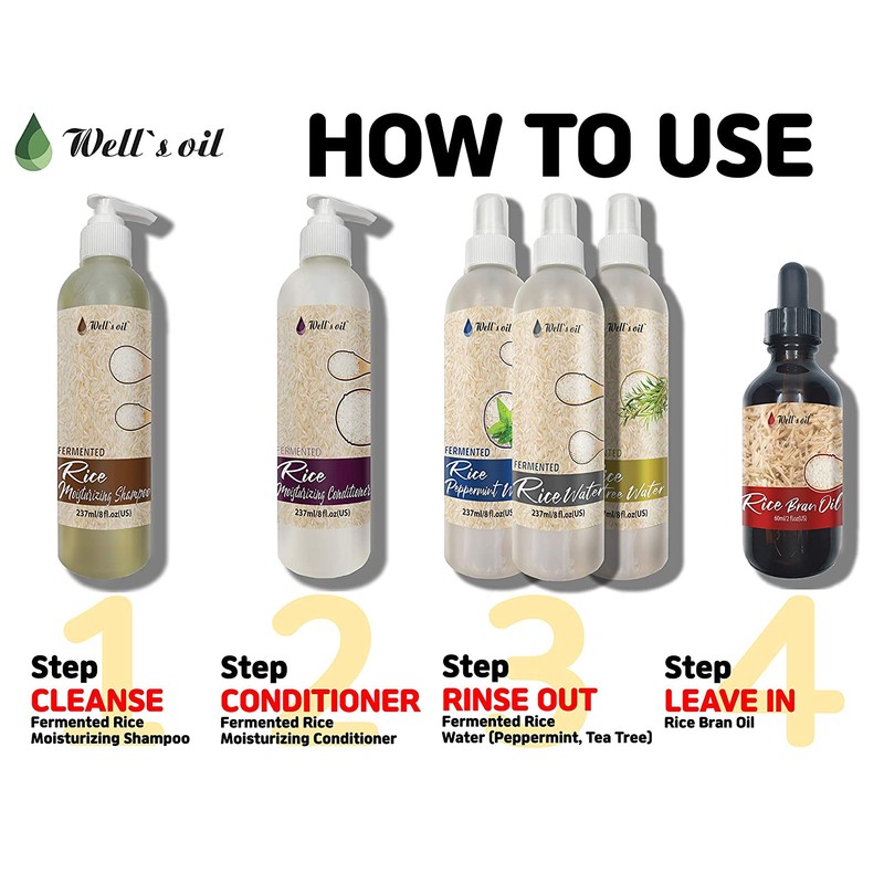 Well's Fermented Rice Water 8oz (Rice Water)