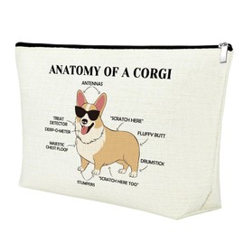 Mxrymvu Corgi Gifts for Corgi Lovers Corgi Makeup Bag Dog Lovers Gifts Gifts for Corgi Lovers Cute Corgi Themed Gifts for Girl Ideal Corgi Lovers Gift for Corgi Mom Sister Gift for Birthday Christmas