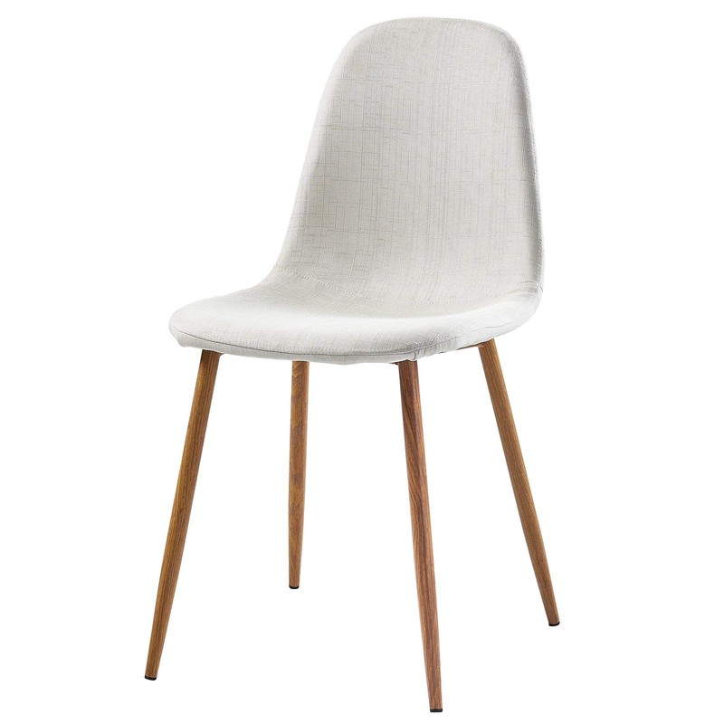 Versanora Minimalista Fabric Set Of 2 Chairs, White