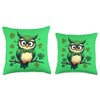 Delightful Wise Owl St. Patrick's Day Adorn with Shamrock Throw