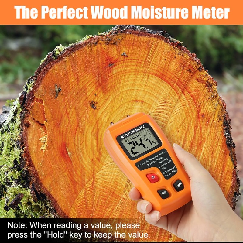 Flintronic Digital Moisture Meter, Damp Meter for Wood, Moisture Detector