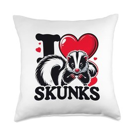 I Love Skunks Smelling Farts Spray Throw Pillow