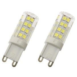 SQXBK 2Pcs Bulb 5W, Non-dimmable led Light, Daylight White 5000K, 360 Degree Omni Beam Angle, G9 Base-120V, led Light for Home Lighting, Bedroom, Ceiling Fan, 5W 110V-220V