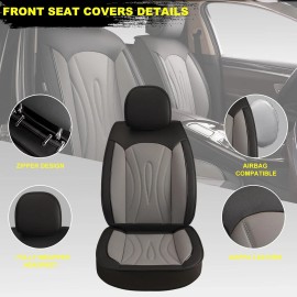 DIKSOAKR Car Seat Covers Full Set For Subaru Outback 2007-2025 Waterproof Faux Leather