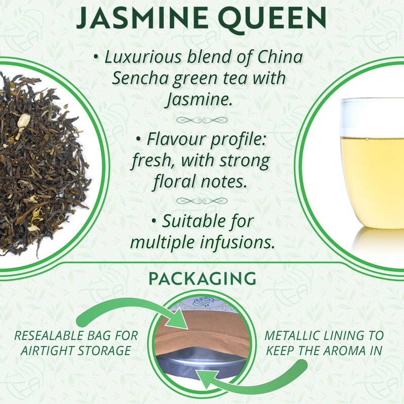 Jasmine Queen Premium Loose Leaf Green Tea With Jasmine –