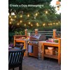 addlon 100FT LED Outdoor String Lights, Remote Dimmable Patio Lights