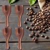 Gosknor 4pcs Wooden Scoops for Jars, 4.33x1.58 Inch Coffee Bean