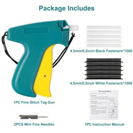 PAG-Mass Fine Stitch Tagging Gun Kit, Mini Stitch Price Tag Attacher Gun for Clothing, Retail Hang Tag Gun for Clothes, Includes 2000 0.18inch Bards Fasteners