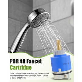 Urnqowuy PBR 40 Faucet Cartridge Fit for La Torre, Gerber-92-298, American Standard, Moen & Danze, Single Lever Shower Tub Repair, Tub Faucet Cartridges