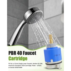 Urnqowuy PBR 40 Faucet Cartridge Fit for La Torre, Gerber-92-298, American Standard, Moen & Danze, Single Lever Shower Tub Repair, Tub Faucet Cartridges