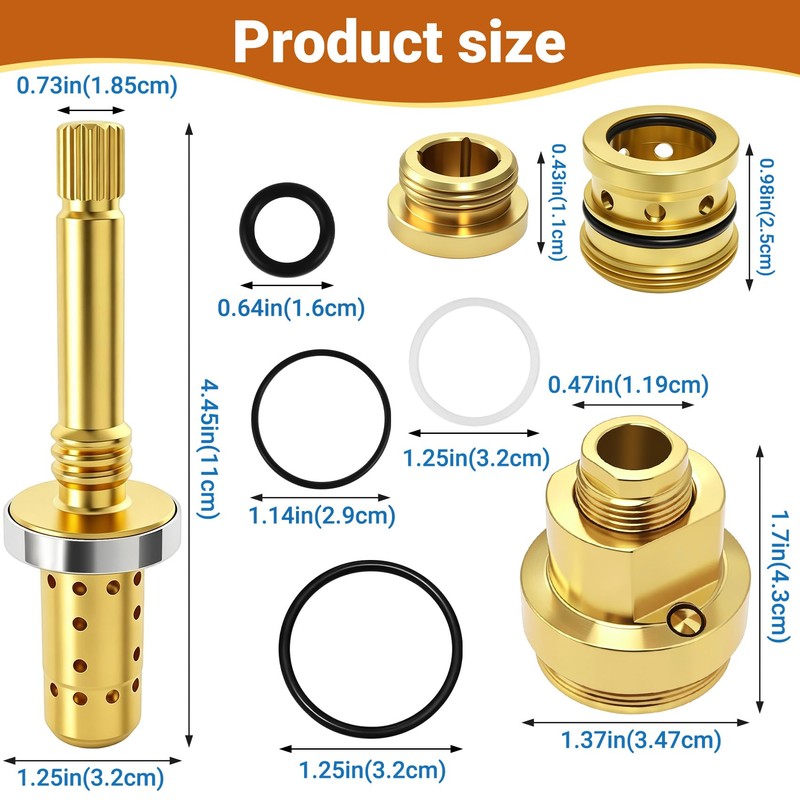 Shower Valve Rebuild Kit Compatible with Symmons Temptrol, Includes TA-10
