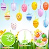 Auejacky Pack of 24 Colourful Easter Eggs for Hanging, Easter