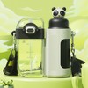 Straw Water Bottle Large Capacity Leakproof Cute Portable Dual Drink